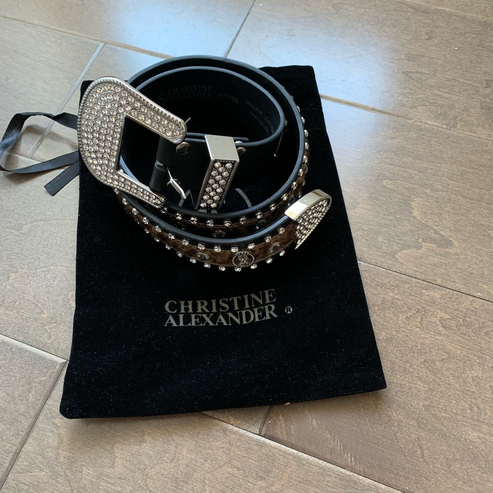 NWOT Christine Alexander Swarovski crystal belt